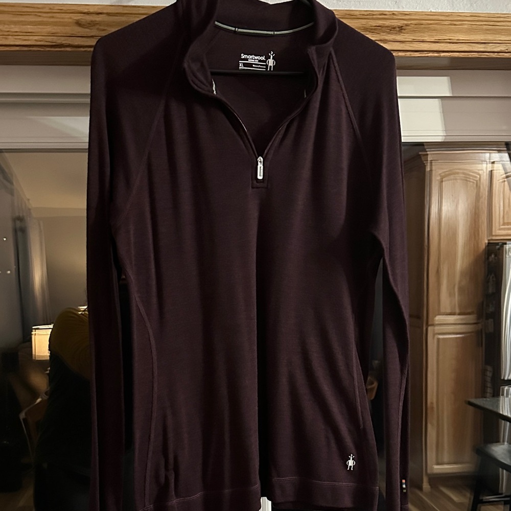 Smartwool Women’s Classic All Season Merino Base Layer Maroon Long Sleeve Top